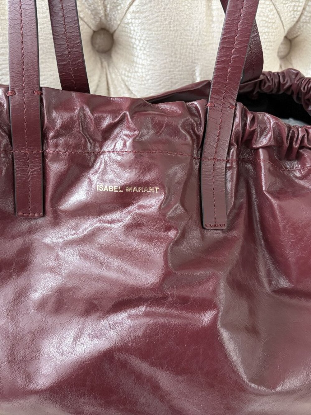 Isabel Marant Bag Porte Epaule Chagaar Bag, Burgundy, NWT - Picture 5 of 9